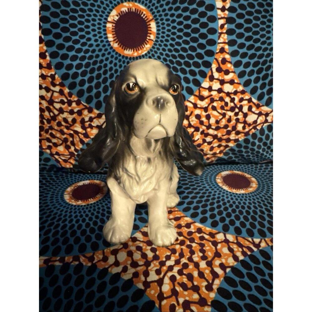 Vintage Black and White Champion Cocker Spaniel‎ Designed By Erich Stauffer
